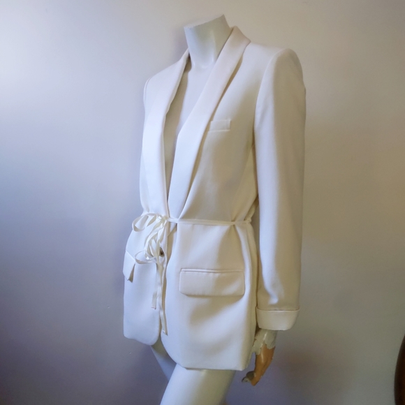 Rare! J Crew Collection Shawl Collar Off White Tuxedo Blazer 8 - Picture 6 of 10